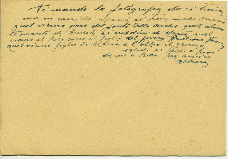 Foto ricordo di gruppo dall'Argentina - missiva