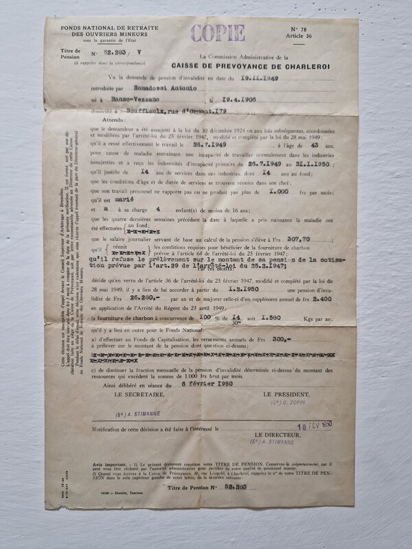 Concessione pensione di invalidità