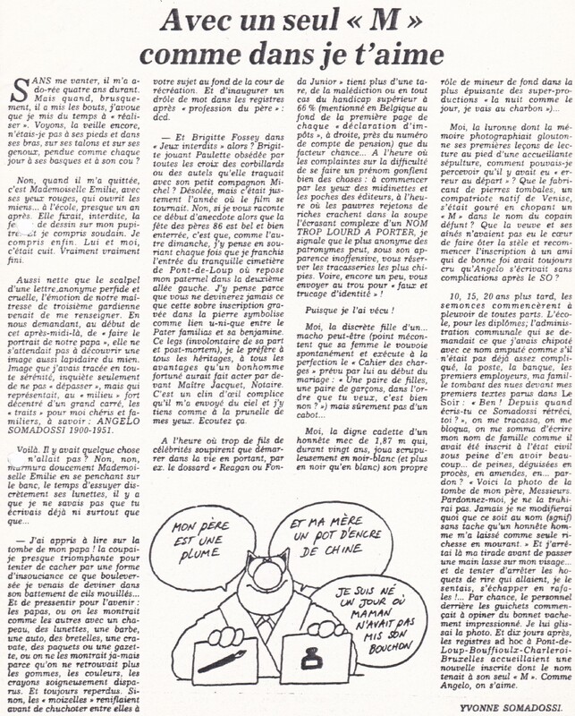 Con una sola « M » come in ti amo