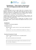 Questionario progetto "Oltre confini e generazioni"