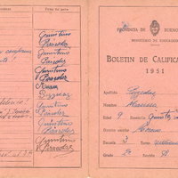 Pagella argentina 1950/51 - esterno