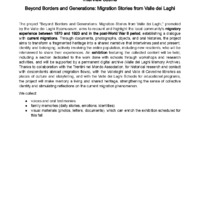 Interview outline Beyond Borders and Generations