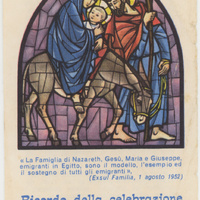 Ricordo della celebrazione della Giornata Nazionale dell'emigrante 1952 - fronte
