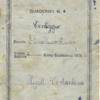Quaderno con dettati radiofonici
