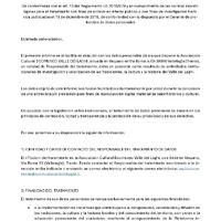 Informe sobre el tratamiento de datos personales - informativa spagnolo